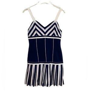 FILA - THE FILA HERITAGE x GINNY HILFIGER BLUE/ WHITE STRIPED TENNIS DRESS